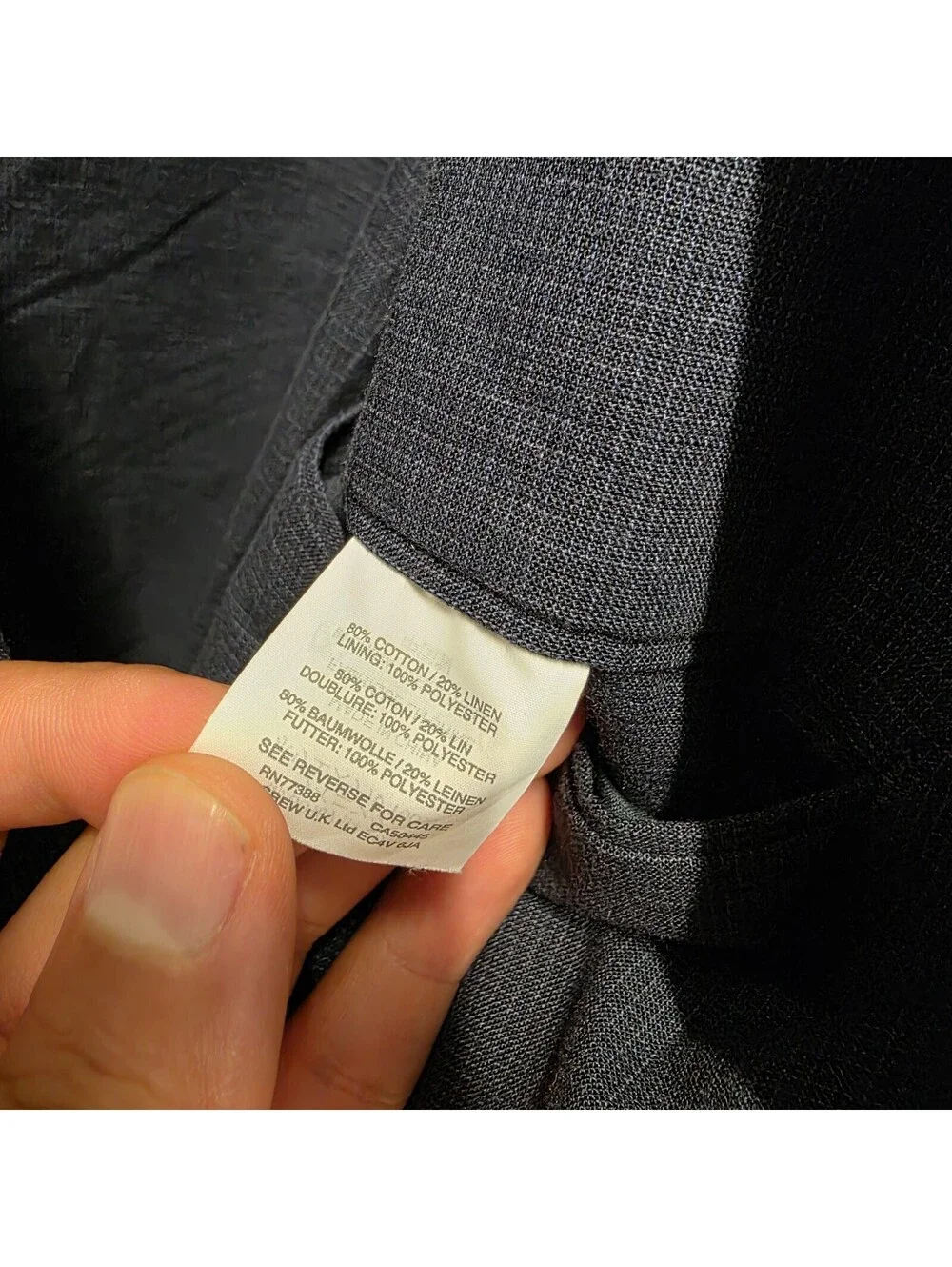 J.Crew Ludlow Somelos Chambray  Blazer Jacket Cotton Linen Blend  38R Men's Blue
